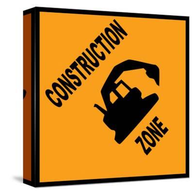 'Construction Zone' Stretched Canvas Print