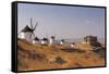 Consuegra, Windmills and Castle - New Castile, Spain-Markus Bassler-Framed Stretched Canvas