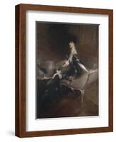 Consuelo Vanderbilt , Duchess of Marlborough, and Her Son, Lord Ivor Spencer-Churchill , 1906-Giovanni Boldini-Framed Giclee Print