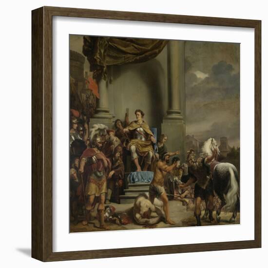 Consul Titus Manlius Torquatus Orders the Beheading of His Son-Ferdinand Bol-Framed Art Print