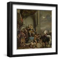 Consul Titus Manlius Torquatus Orders the Beheading of His Son-Ferdinand Bol-Framed Art Print