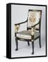 Consulate-Early Empire Style Armchair with Gilt Bronze Sphinx Arm Supports, France-null-Framed Stretched Canvas