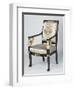 Consulate-Early Empire Style Armchair with Gilt Bronze Sphinx Arm Supports, France-null-Framed Giclee Print