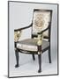 Consulate-Early Empire Style Armchair with Gilt Bronze Sphinx Arm Supports, France-null-Mounted Giclee Print