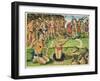 Consulting a Sorcerer, from 'Brevis Narratio..', Engraved by Theodore De Bry-Jacques Le Moyne-Framed Giclee Print