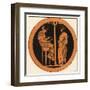 Consulting an Oracle in Ancient Greece-null-Framed Art Print