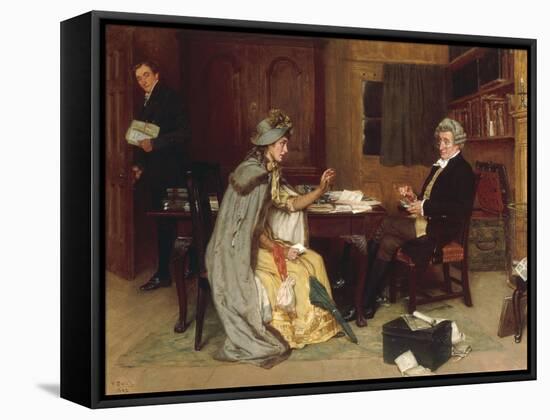 Consulting her Lawyer, 1892-Frank Dadd-Framed Stretched Canvas