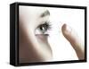 Contact Lens Use-Science Photo Library-Framed Stretched Canvas