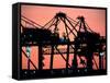 Container Cranes, Port of Auckland-David Wall-Framed Stretched Canvas