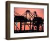 Container Cranes, Port of Auckland-David Wall-Framed Photographic Print