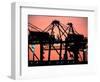 Container Cranes, Port of Auckland-David Wall-Framed Photographic Print