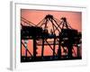 Container Cranes, Port of Auckland-David Wall-Framed Photographic Print