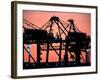 Container Cranes, Port of Auckland-David Wall-Framed Photographic Print