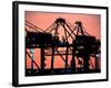 Container Cranes, Port of Auckland-David Wall-Framed Photographic Print