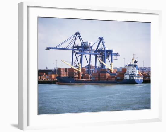 Container Port, Felixstowe, Suffolk, England, United Kingdom-G Richardson-Framed Photographic Print