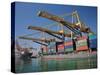 Container Port, Port of Barcelona, Barcelona, Catalonia, Spain, Europe-Adina Tovy-Stretched Canvas