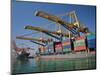 Container Port, Port of Barcelona, Barcelona, Catalonia, Spain, Europe-Adina Tovy-Mounted Photographic Print