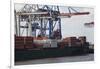 Container Ship and Dock Hamburg, Germany-Dennis Brack-Framed Photographic Print