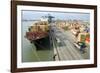 Container Ship And Port-Dr. Juerg Alean-Framed Photographic Print