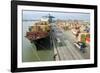 Container Ship And Port-Dr. Juerg Alean-Framed Photographic Print