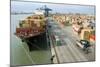 Container Ship And Port-Dr. Juerg Alean-Mounted Photographic Print