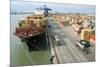 Container Ship And Port-Dr. Juerg Alean-Mounted Photographic Print