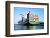 Container Ship Full of Cargo-Faraways-Framed Photographic Print