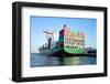 Container Ship Full of Cargo-Faraways-Framed Photographic Print