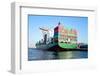 Container Ship Full of Cargo-Faraways-Framed Photographic Print