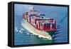 Container Ship-EvrenKalinbacak-Framed Stretched Canvas