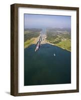 Container Ships in Gatun Locks, Panama Canal, Panama, Central America-Jane Sweeney-Framed Photographic Print