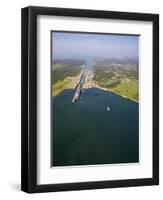 Container Ships in Gatun Locks, Panama Canal, Panama, Central America-Jane Sweeney-Framed Photographic Print