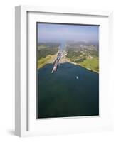 Container Ships in Gatun Locks, Panama Canal, Panama, Central America-Jane Sweeney-Framed Photographic Print