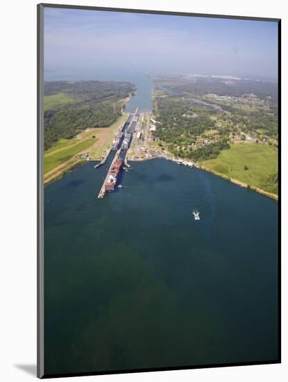 Container Ships in Gatun Locks, Panama Canal, Panama, Central America-Jane Sweeney-Mounted Photographic Print