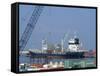 Container Ships in Port Area, Lattakia, Syria, Middle East-Christian Kober-Framed Stretched Canvas