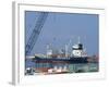 Container Ships in Port Area, Lattakia, Syria, Middle East-Christian Kober-Framed Photographic Print