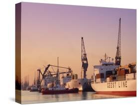 Container Ships, Southampton Docks, Hampshire, UK-Jean Brooks-Stretched Canvas