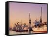 Container Ships, Southampton Docks, Hampshire, UK-Jean Brooks-Framed Stretched Canvas