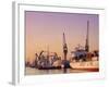 Container Ships, Southampton Docks, Hampshire, UK-Jean Brooks-Framed Photographic Print