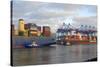 Container terminal Altenwerder, Hamburg, Germany, Europe-Hans-Peter Merten-Stretched Canvas