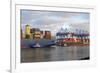 Container terminal Altenwerder, Hamburg, Germany, Europe-Hans-Peter Merten-Framed Photographic Print