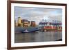 Container terminal Altenwerder, Hamburg, Germany, Europe-Hans-Peter Merten-Framed Photographic Print