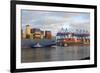 Container terminal Altenwerder, Hamburg, Germany, Europe-Hans-Peter Merten-Framed Photographic Print