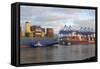 Container terminal Altenwerder, Hamburg, Germany, Europe-Hans-Peter Merten-Framed Stretched Canvas