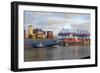 Container terminal Altenwerder, Hamburg, Germany, Europe-Hans-Peter Merten-Framed Photographic Print