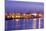 Container Terminal with Container Ship Hamburg-SŸd, Loading, Waltershof Harbour, Dusk, Altona-Axel Schmies-Mounted Photographic Print