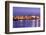 Container Terminal with Container Ship Hamburg-SŸd, Loading, Waltershof Harbour, Dusk, Altona-Axel Schmies-Framed Photographic Print