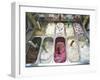 Containers of Gelato Displayed in Freezer-null-Framed Photographic Print