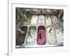 Containers of Gelato Displayed in Freezer-null-Framed Photographic Print
