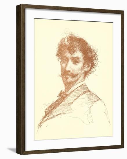 Conte Crayon Sketch-null-Framed Art Print